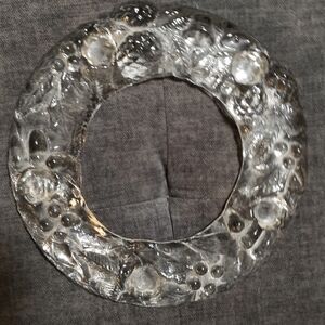 Vintage Vietri Heavy Glass Candle Holder Ring